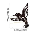 thumbnail image 2 of 3 Optional Metal Hummingbird Wall Art Decoration 1PC Cutout Iron Black Bird Sculpture Hanging Pendant Decoration Office Kitchen Room Home Decor, 2 of 6