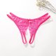 thumbnail image 1 of Ropa interior sexy transparente tentadora de encaje de gama abierta que no se quita las bragas de tanga para mujer, 1 of 6