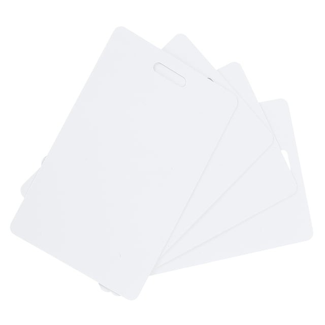 100 Pack Blank Cards 15mil ID Cards with Slot Punch on Short Side White