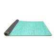 thumbnail image 2 of Ahgly Company Indoor Round Abstract Turquoise Blue Contemporary Area Rugs, 7' Round, 2 of 4