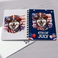 thumbnail image 4 of Patriotic Siberian Husky Celebrates 4th of July Spiral Bound Journal Husky Dog Lover Gifts 5x7in Spiral Notebook - 02009, 4 of 5