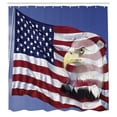 thumbnail image 3 of Ambesonne American Flag Shower Curtain, Bless America Flag, 69"Wx75"L, Multicolor, 3 of 5