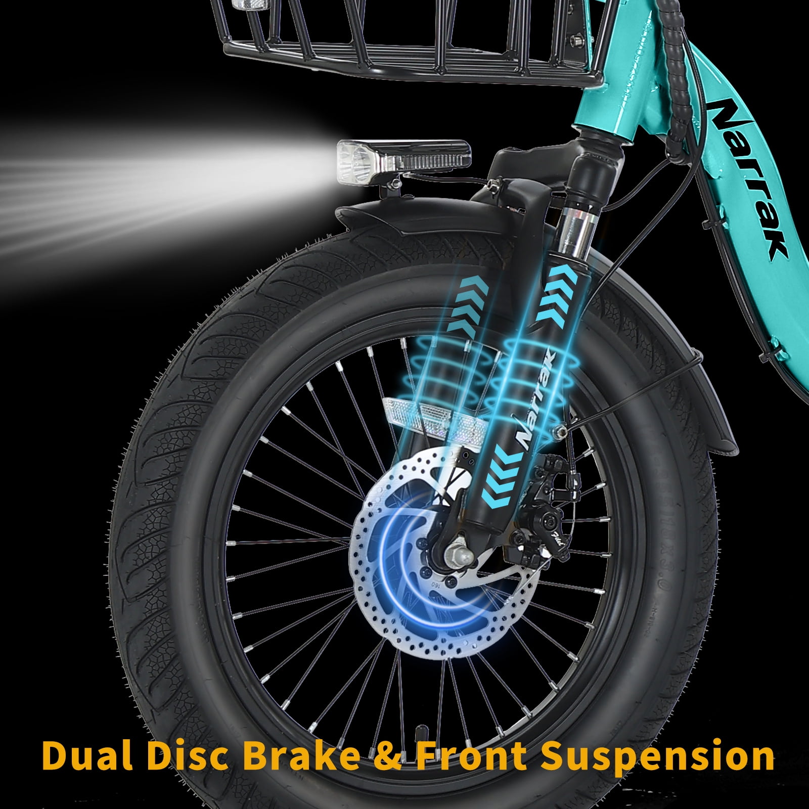 Narrak Electric Tricycle for Adults, Fat Tire Folding Electric Trike, 3 Wheels Electric Bicycle Bikes, Peak 1100W Step-Thru Etrike with 624WH Removable Battery and Large Basket for Women Men