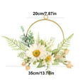 thumbnail image 3 of Ckraxd Wrought Iron Sunflower Wall Hanging Decor Simulation Flower Garland for Home Decoration, Front Door Wreath, Indoor Outdoor Use, Elegant Design, 3 of 9