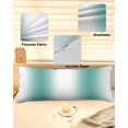 thumbnail image 6 of Aqua Teal White Ombre Body Pillow Cover, Pillowcase Protectors with Zipper, Breathable Decorative Throw Pillow Case Cover, Modern Abstract Art Farmhouse Gradient Pillow Shams for Couch Sofa 20x60Inch, 6 of 8