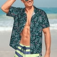 thumbnail image 3 of Fotbe Vintage Floral Hawaiian Shirt for Men Unisex Summer Beach Casual Short Sleeve Cotton Linen Button Down Shirts-Medium, 3 of 5