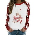 thumbnail image 1 of Noël Femmes Sweat-Shirt Manches Longues Fermeture Cardigan Imprimé Mode Pull Mi Longueur Veste Vacances Xmas Outwear Col Rond Chaud Pull, 1 of 4