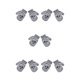 thumbnail image 1 of Qarigey Manoplas para bebés, guantes para recién nacidos, diseño considerado, suministros para niños pequeños, regalos de cumpleaños, accesorios de pentagrama gris claro 5piezas Qarigey CBP230964, 1 of 4
