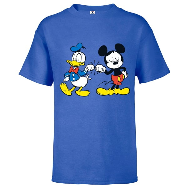 Boys Kids Official Disney Mickey Mouse Blue Short Sleeve T Shirt Top 