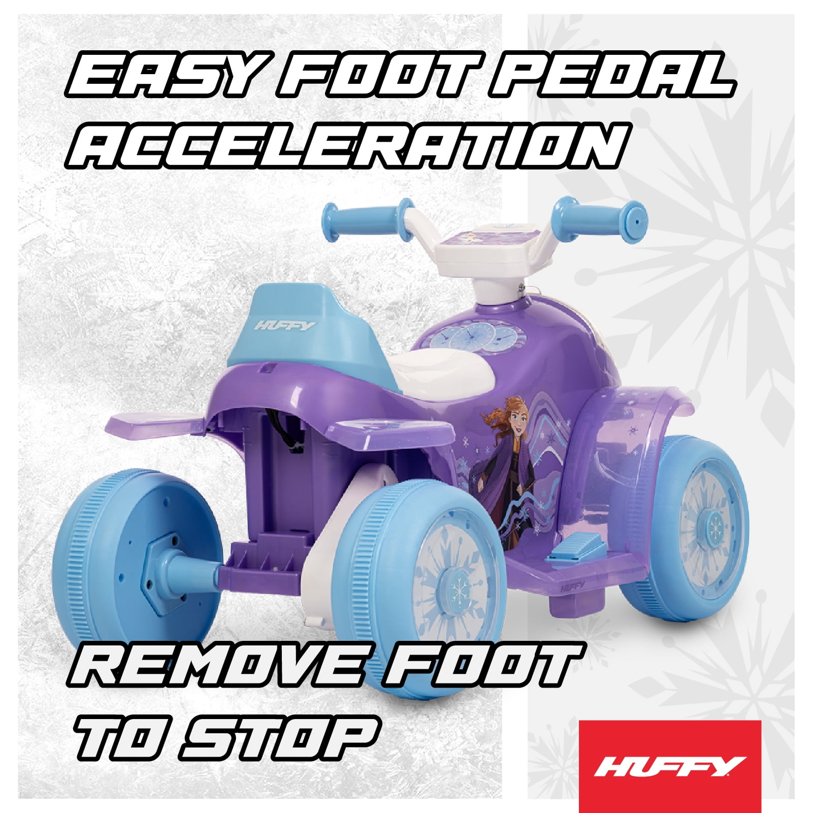 Huffy 6V Disney Frozen Quad Ride-On, Ages 1.5-3, Purple, Kids
