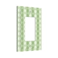 thumbnail image 2 of ZICANCN Outlet Covers Wall Plate, Green Rhombus Stripe Plaid Light Switch Cover Decorative, Duplex Toggle Combo 1-Gang, 2 of 9