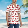 thumbnail image 5 of Daiia Strawberry Hawaiian Shirt for Men Gentle Cotton Regular Short Sleeve Casual-3X-Large, 5 of 9