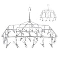 thumbnail image 4 of Laundry Drying Hanger, Sock Drying Rack Foldable Easy Open Universal With 28 Clips For Towels  Underwear, 4 of 8