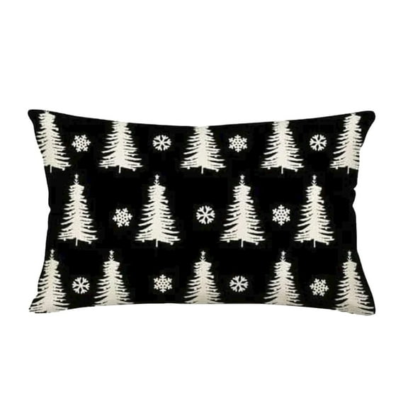 putnchl Winter New Christmas Christmas Eve Snowflake Linen Pillow Sets Home Living Room Cushions Cushions