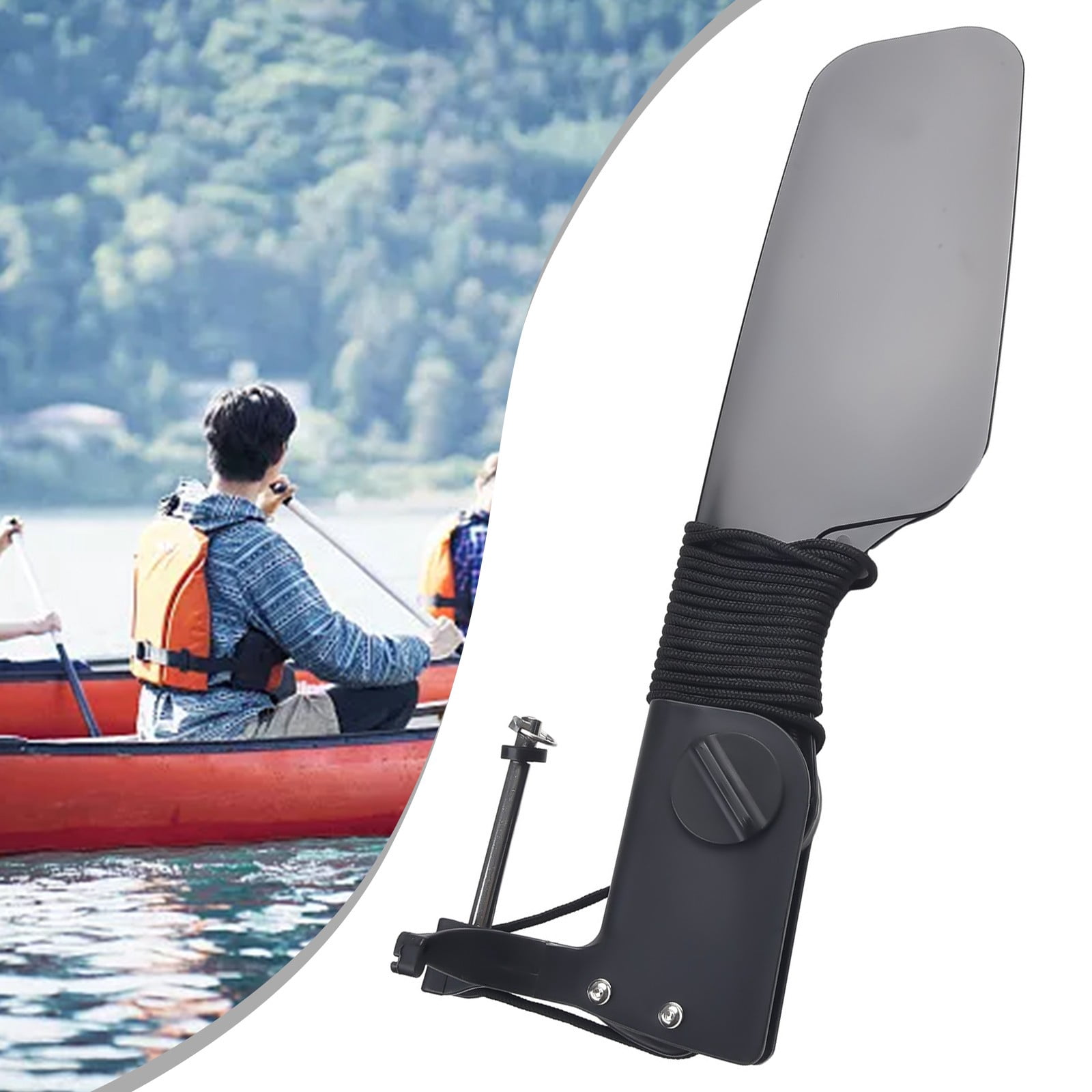 Beisidaer Kayak Canoe Boat Rudder With Pulley Fishing Boat Steering Control System
