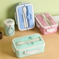thumbnail image 4 of EGNMCR Portable Lunch Box With Lid And Cup Lunch Box Lunch Box Food Storage Container With Lid Leakproof Food Preparation Container For Storage Home Office lunch boxes, 4 of 7