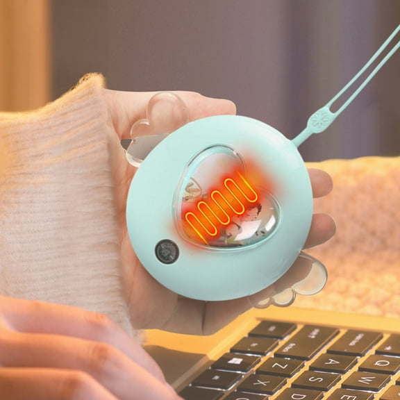 HKEJIAOI USB Rechargeable Hand Warmer 2-in-1 Portable Power Bank with Adjustable Heat Settings & Digital Light for Fast Thermal Warmth