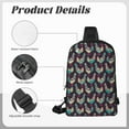 thumbnail image 6 of Rocae Bohemian Chicken for Lightweight Chest Bag Dual Pocket, Waterproof Crossbody Sling Bag for Men and Women, 6 of 8