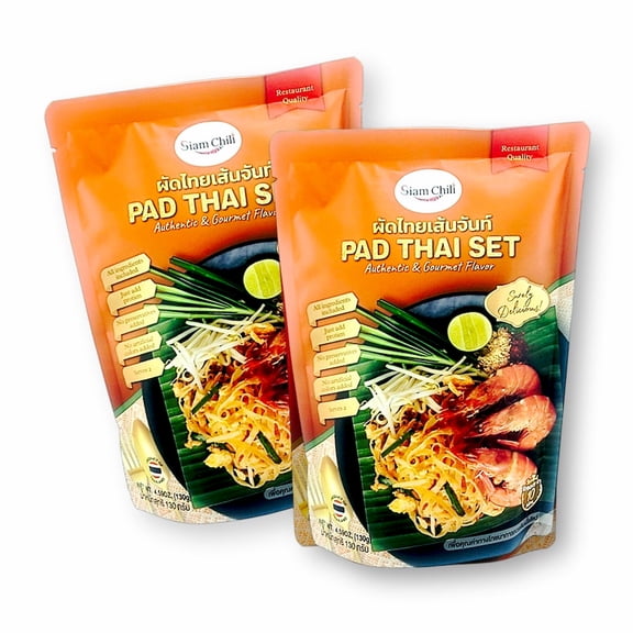 Siam Chili Pad Thai Meal Kit Set 4.59 Oz. / 130g. (Pack of 2)