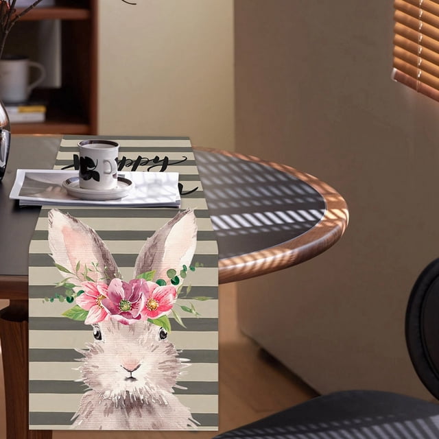 REK Easter Decor Transform Your Dining Experience This Spring With Our Gorgeous Easter Linen Table Runner Ideal For Family Dinners & Brunches