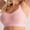 Pink, variant on Womens Bralettes Seamless Bras Women's Large Size Comfortable Body Shaping No Steel Ring Soft Skin Friendly Shiny Silk Bra Padded Bra Comfortable Bras For Women Bras For Women Pink XXL