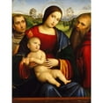 thumbnail image 2 of Francesco Francia 12x14 Gold Ornate Wood Frame and Double Matted Museum Art Print Titled - Madonna and Child with Saints Francis and Jerome (ca. 1512-15), 2 of 4