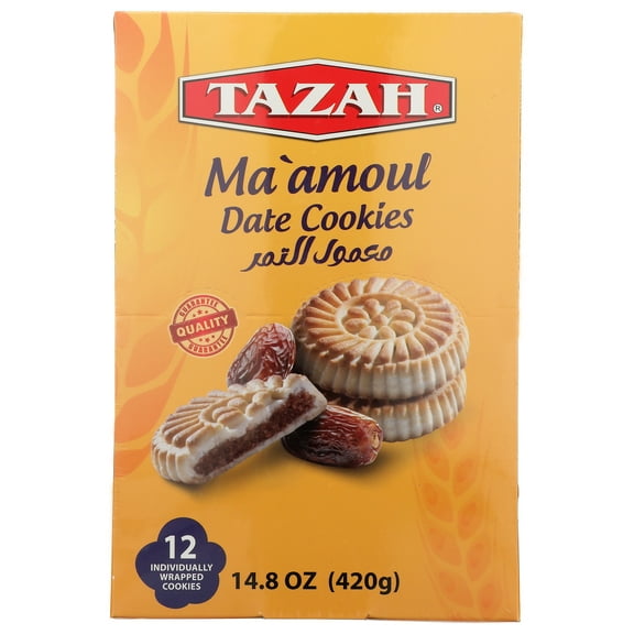 Tazah Ma'amoul Date Cookies, 14.8 oz