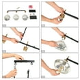 thumbnail image 3 of LNC Modern 3-Light Gold Linear Pendant with Mercury Glass, Kitchen Island Light Fixture, 3 of 17