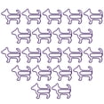 thumbnail image 1 of 20 clips marcapáginas de metal con forma de dibujos animados para suministros de oficina, clips de cachorro morado, 1 of 8