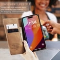 thumbnail image 5 of Funda de cuero mate con tapa magnética para Iphone, funda de billetera para Iphone 15 Pro Max 14 Pro 13 12 Mini 11 Xs Xr 7 8 6 Plus SE 5 S, 5 of 5
