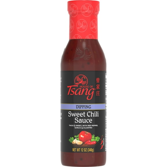 HOUSE OF TSANG Sweet Chili Cilantro Stir-Fry Sauce, Shelf Stable, Regular, 12 oz Regular Plastic Bottle