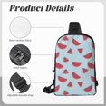 thumbnail image 6 of Rocae Watermelon for Lightweight Chest Bag Dual Pocket, Waterproof Crossbody Sling Bag for Men and Women, 6 of 8