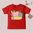 thumbnail image 5 of Petits Garçons de la Rentrée Hauts Graphiques Enfants T-Shirt à Manches Courtes Doux Chemise Décontractée Vêtements Tendance Rouge Taille 5-6T, 5 of 5