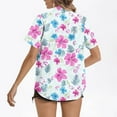 thumbnail image 4 of Youyipin Women'S Clothing Hawaiian Shirts For Women Summer Beach Shirt Tropical Shirts Womens Hawaii Button Down Short Sleeve Blouses Button Up Tops Beach Vacation Clothes, 4 of 5