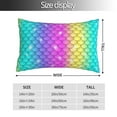 thumbnail image 4 of Disketp Pillow Covers Rainbow Scales2 Pattern Throw Pillow Case Cushion Covers,Cushion For Bedroom,Couch,Home-14"X20", 4 of 8