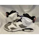 thumbnail image 4 of Ni - ke Air Jordan 6 Retro LTR Flight Nostalgia Mens 12 White Dark Concord CI3125 100, 4 of 5