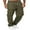Army Green, variant on Men's Casual Pants Stretch Waist Straight Fit Relaxed Cargo Pants