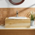 thumbnail image 3 of BWE Brushed Nickel Bathroom Faucet Waterfall Farmhouse Sink Mixer Tap Deck Mounted Single-Handle with Drain Assembly and Supply Hose Lead-Free Lavatory, 3 of 9
