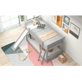 thumbnail image 4 of Twin Bed Frame, Twin Size Bed Frame,Twin over Twin Bunk Bed with Convertible Slide and Ladder, Gray(Old SKU: SM000213), 4 of 11