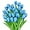 Blue, variant on Artificial PU Tulip Bouquet for Wedding Decor, Blue, 24 Count