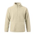 thumbnail image 5 of qafoshin Men's Fleece Half Zip Pullover Sweatshirts Fall Winter Casual Long Sleeve Solid Color Warm Tops, 5 of 7