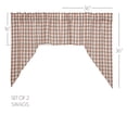 thumbnail image 4 of VHC Brands Annie Buffalo Portabella Check Farmhouse Swag Curtain Set 36x36x16, 4 of 8