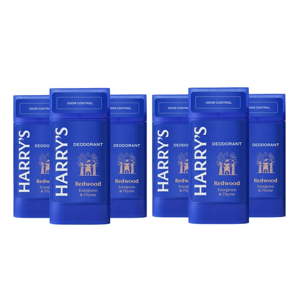 Harry's Men's Deodorant - Odor Control Deodorant - Aluminum-Free - Redwood (6 Pack)
