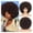 Black, variant on Light Golden Brown Retro Small Curls Wig for Women Fluffy Synthetic Hairpiece