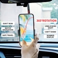 thumbnail image 4 of Car Phone Holder Plastic 4.0-6.1 Inches Rearview Mirror Phone Stand 360° Rotating Portable Mobile Bracket, Black, 4 of 9