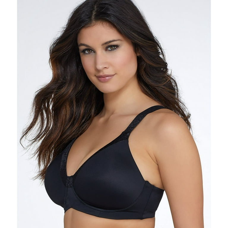 LEADING LADY Black Luxe Body Side Smoothing T-Shirt Bra, US 42C