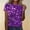 X-Purple272, variant on YMNXA Women's T Shirt Sequin Round Neck Short Sleeve Comfortable Breathable Top For Celebration And Daily Wear,Blue,L