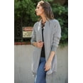 thumbnail image 4 of Women checker pattern Sweater knit open front cardigan, 4 of 5