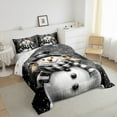 thumbnail image 3 of Feelyou Kids Xmas Snowman Queen Comforter Set, Kawaii Christmas Bird Bedding Sets, Happy Festival Reversible Bedding Comforter Set, Lightweight Room Decor,3 Pieces, 3 of 8