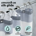 thumbnail image 5 of Bath Bliss 12 Pack Steel Shower Curtain Rings in Satin Nickel, 5 of 6